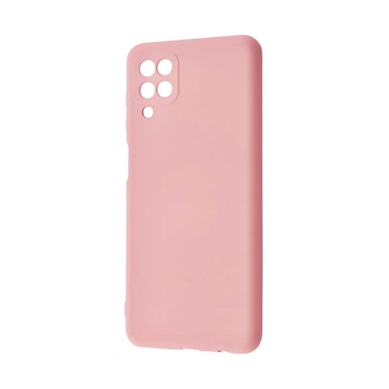 Silicone Case with Camera Shield for Samsung Galaxy A12 5g Pink